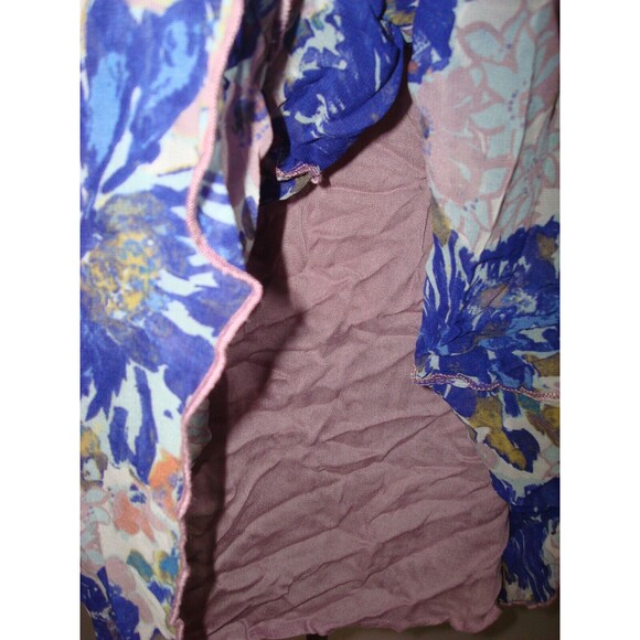 New S Womens NWT Free People Alice Vested Dress Floral Ivory Combo $148 Purple - Picture 7 of 11